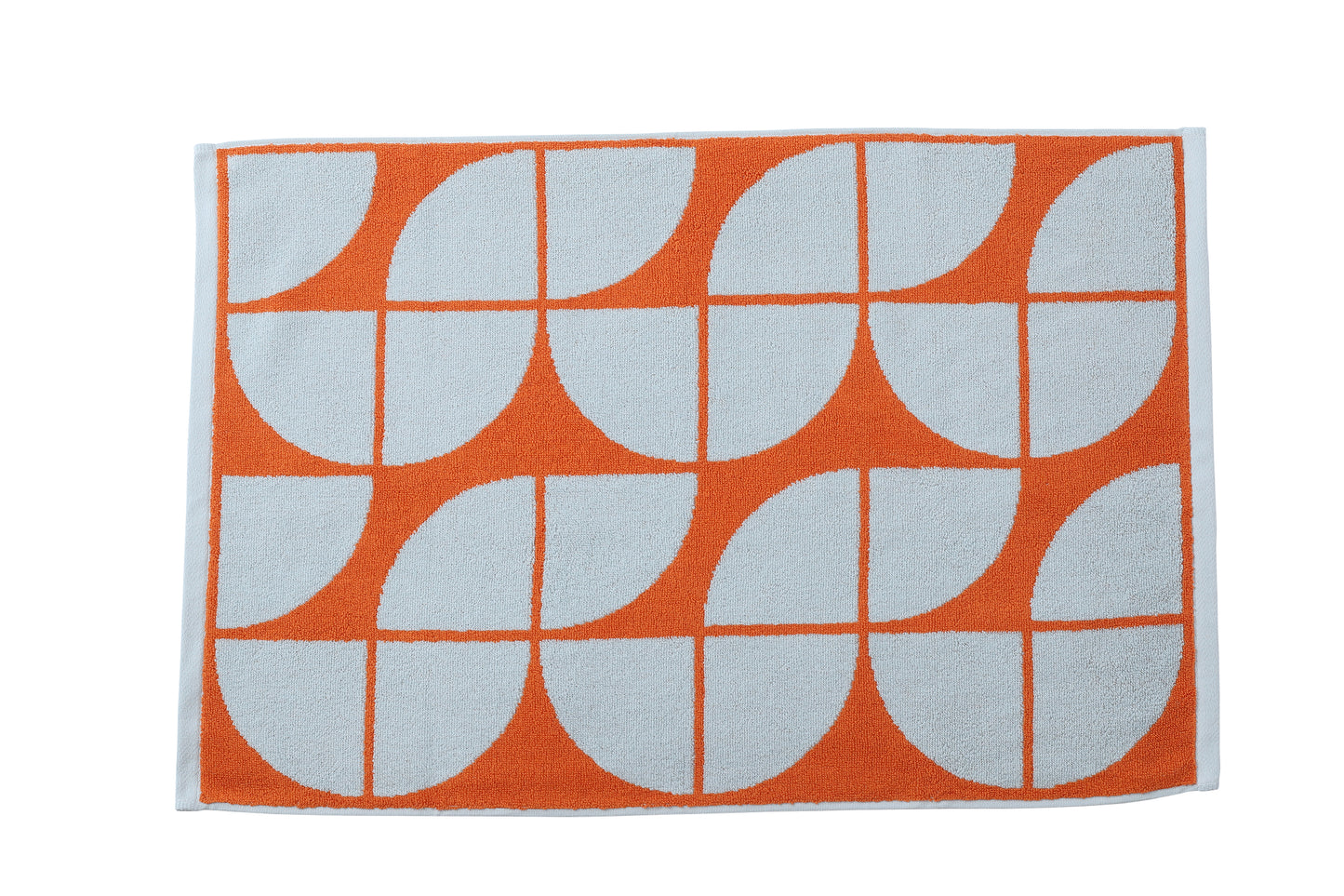 Chelsea Bath Mat Arctic + Tangerine
