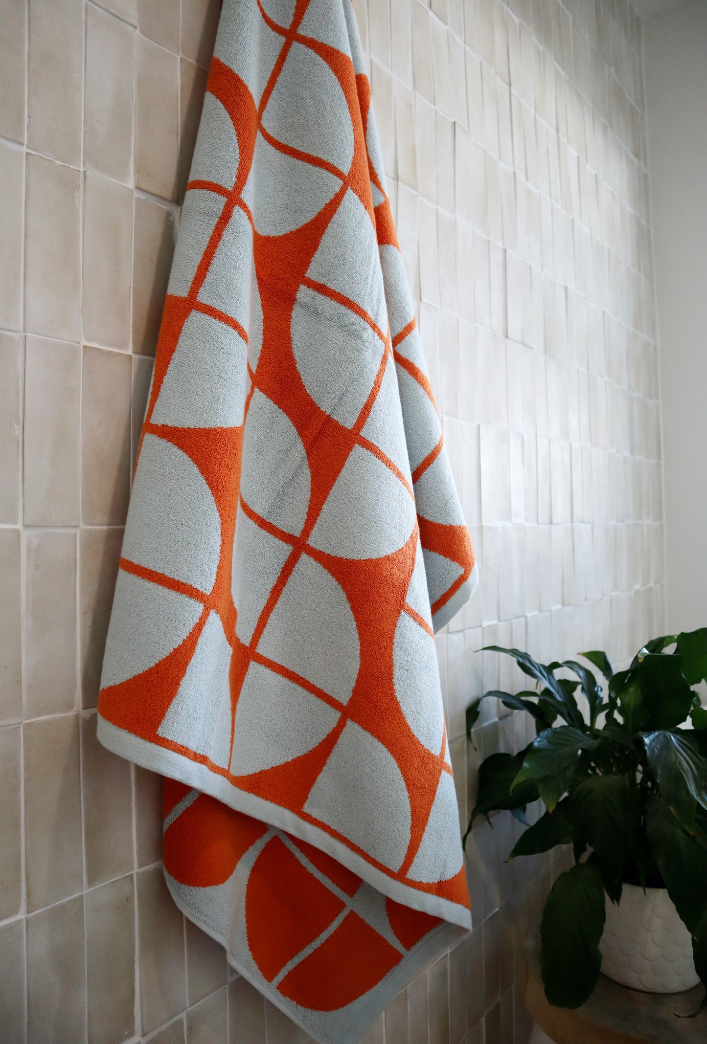 Chelsea Towel Tangerine + Arctic