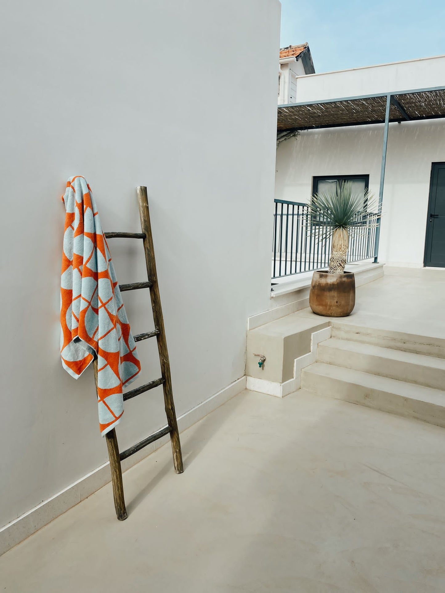 Chelsea Towel Tangerine + Arctic