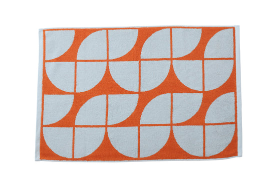 Chelsea Bath Mat Arctic + Tangerine