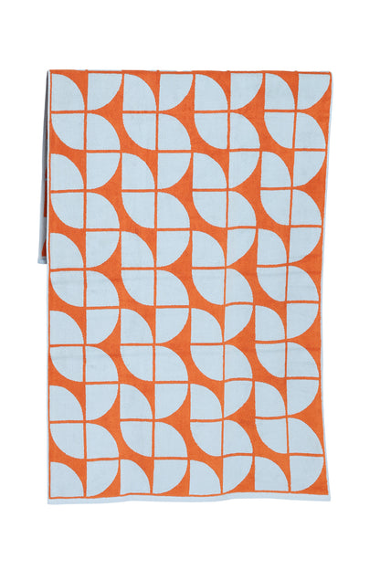 Chelsea Bath Sheet Arctic + Tangerine
