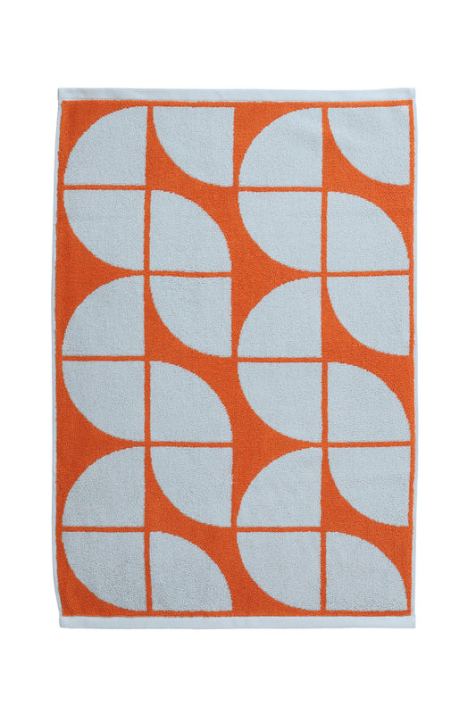 Chelsea Hand Towel Arctic + Tangerine